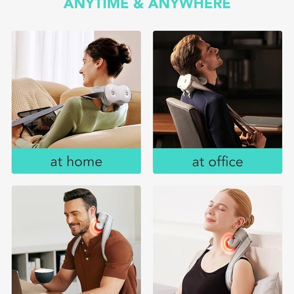 SKG H7 MAX Neck Massager Pain Relief Deep Tissue with Heat Cordless 4d - Picture 6 of 8